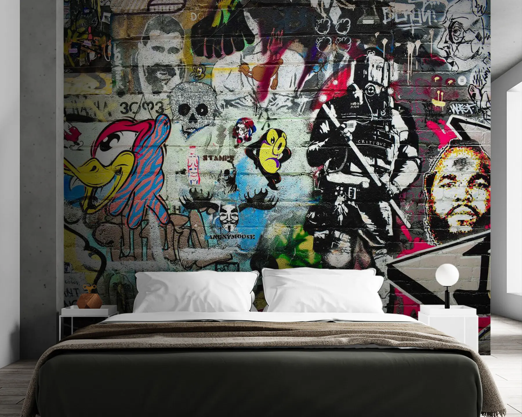 Fototapet Graffiti, konst och typsnitt u12434