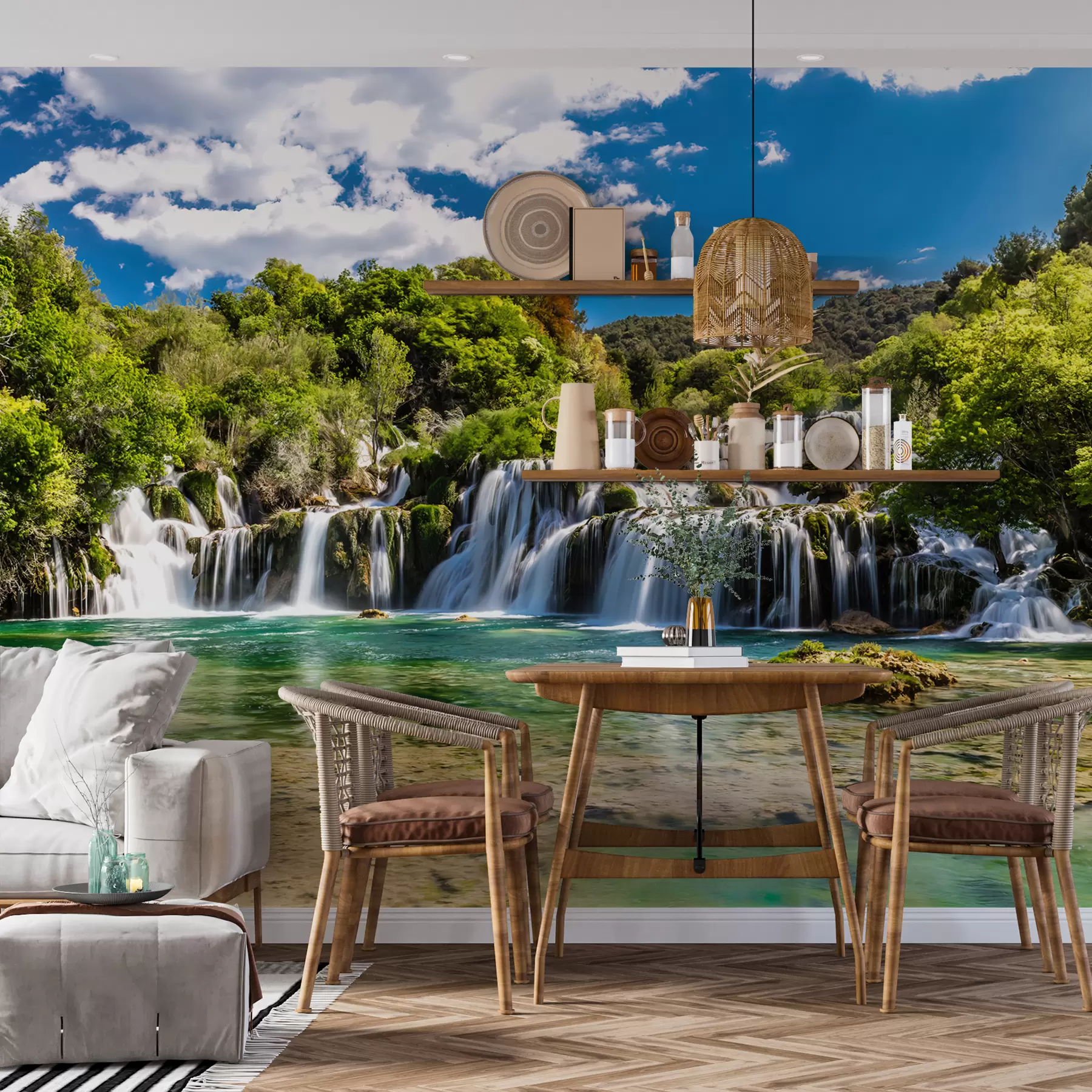 Fototapet Vatten, moln och himmel u55775