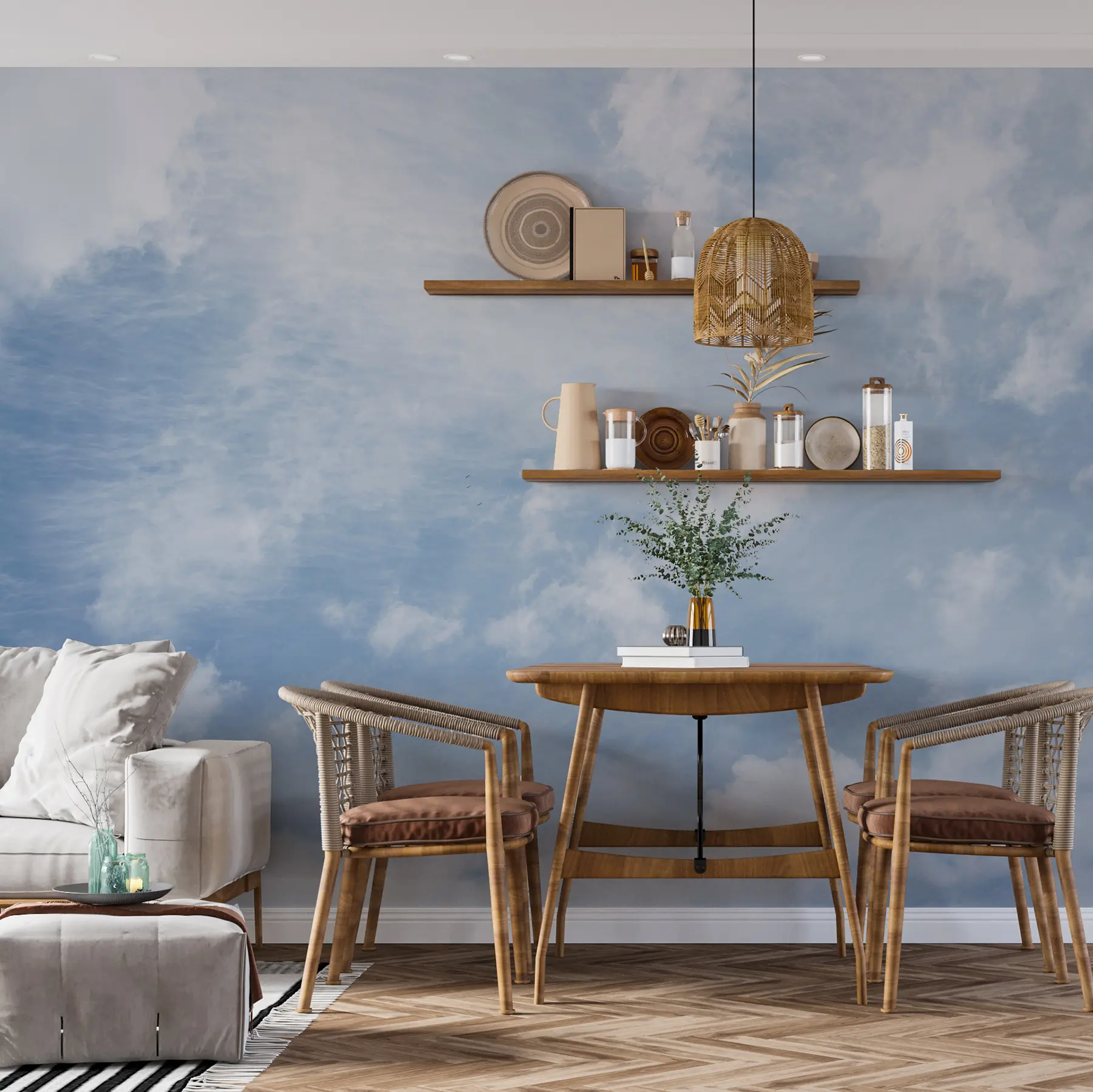 Fototapet Moln, blå himmel u21064