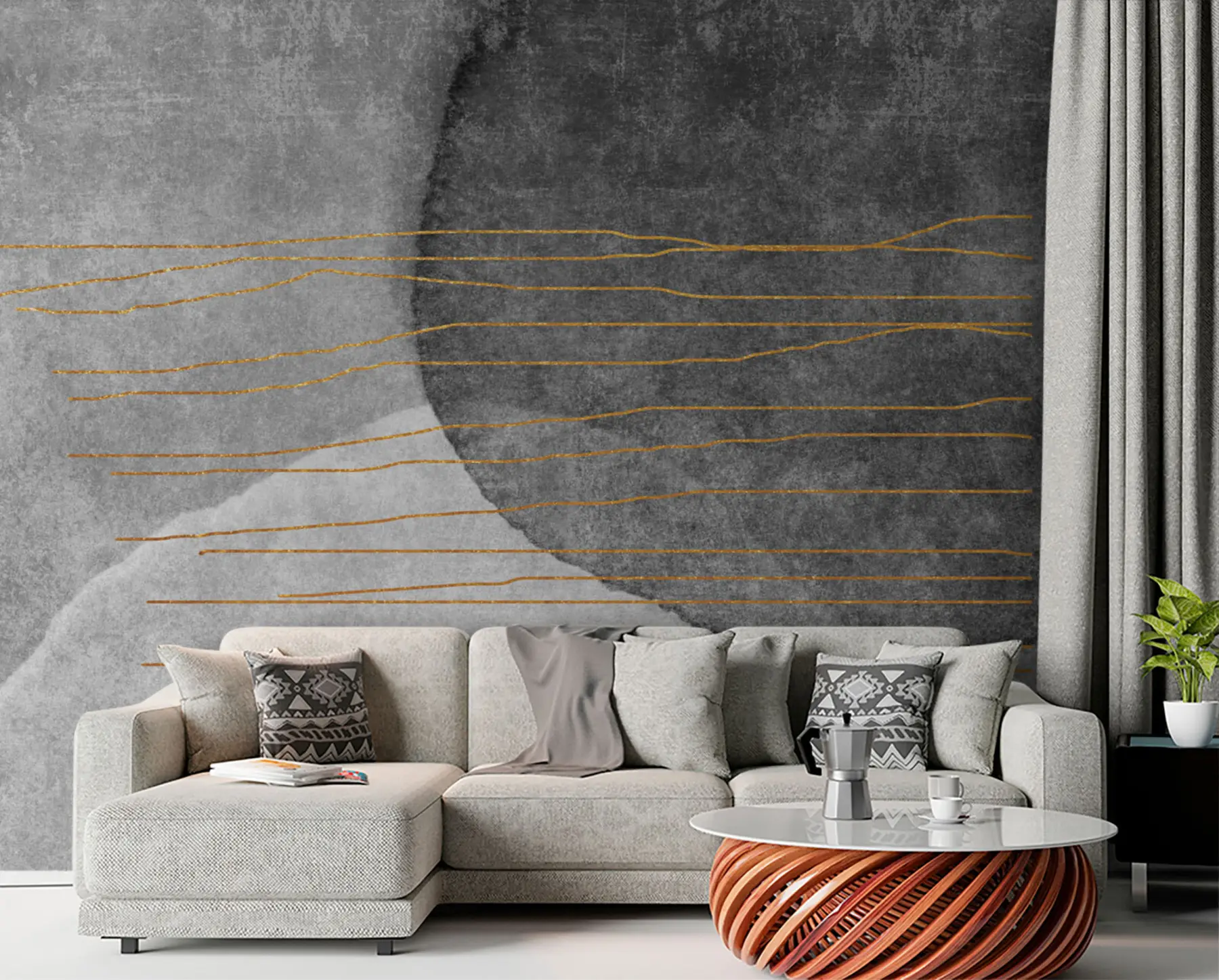 Fototapet Abstrakt konst av oljemålning u78579