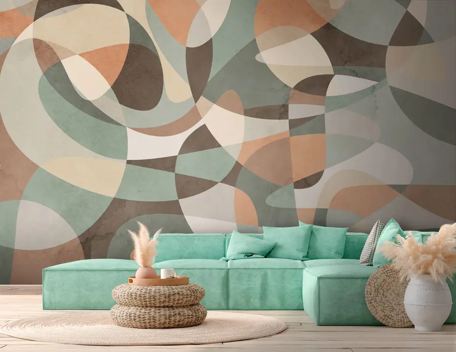 Fototapet Geometrisk retro trend u73971