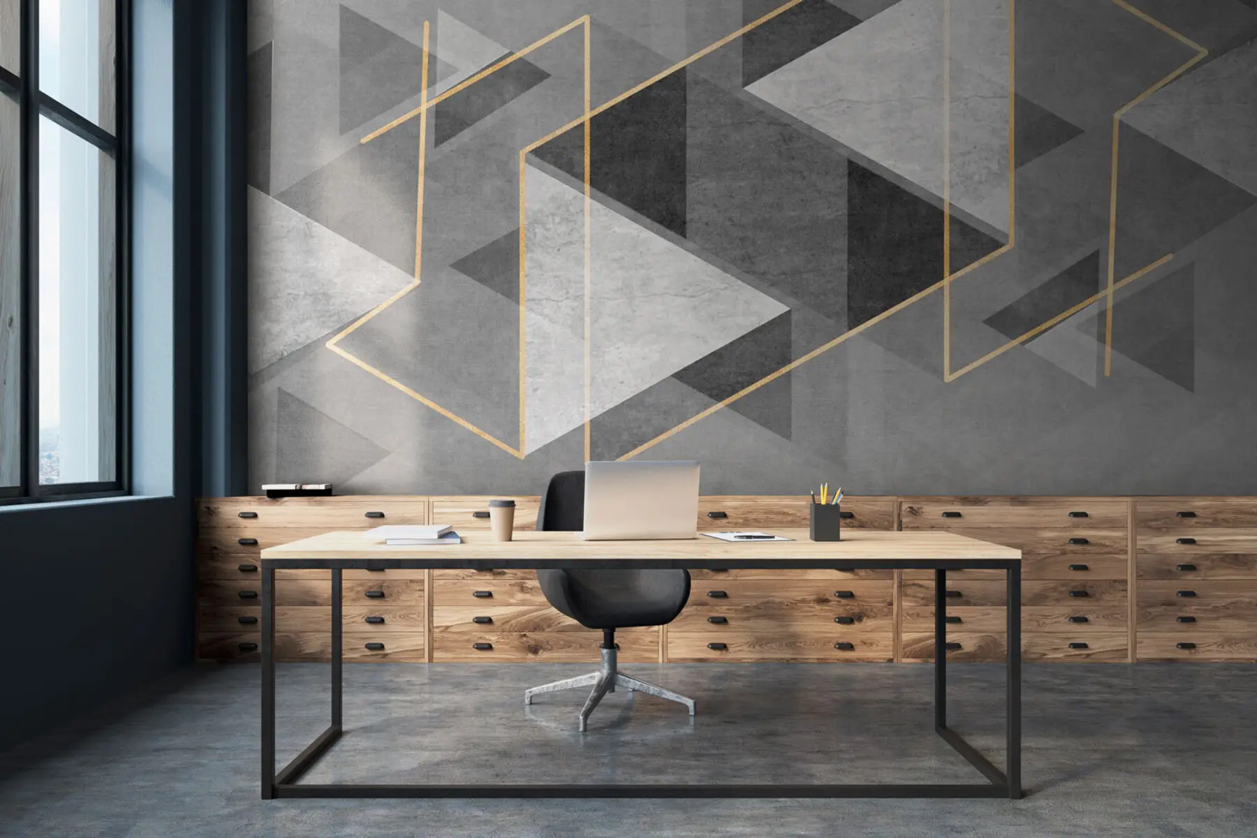 Fototapet Abstrakt geometrisk stil u74080