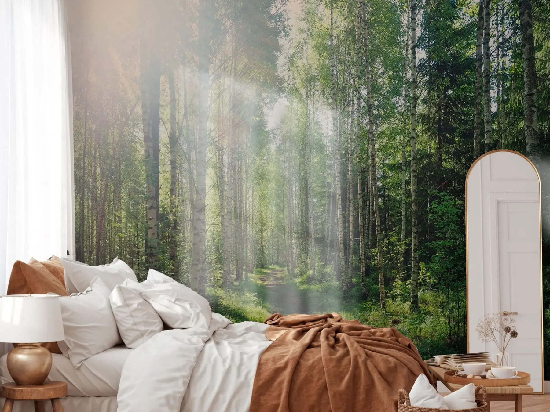 Fototapet Grönt solsken i Finland u74235