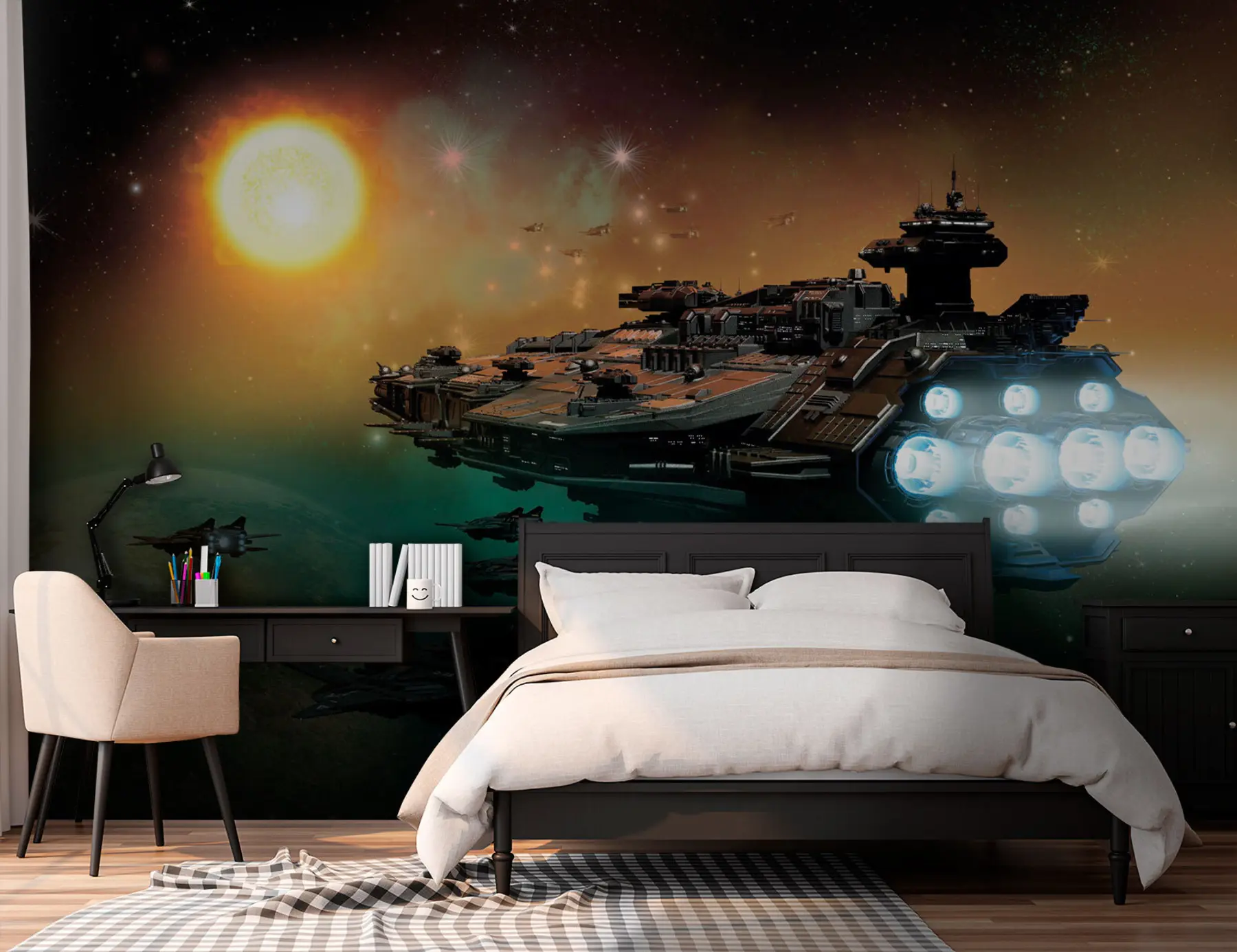 Fototapet 3D rymdfarkost u74372