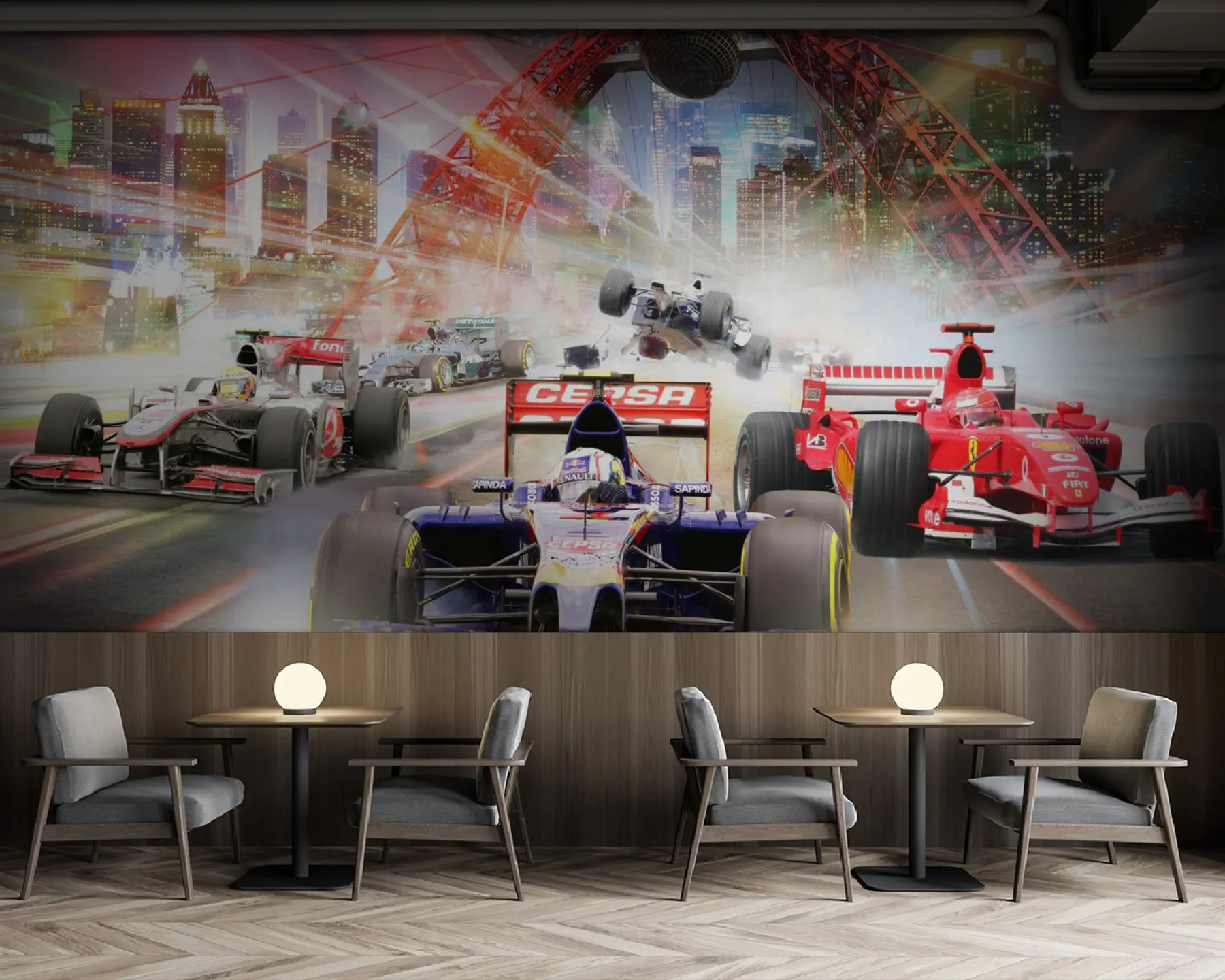 Fototapet Hjul, däck och bil u64439