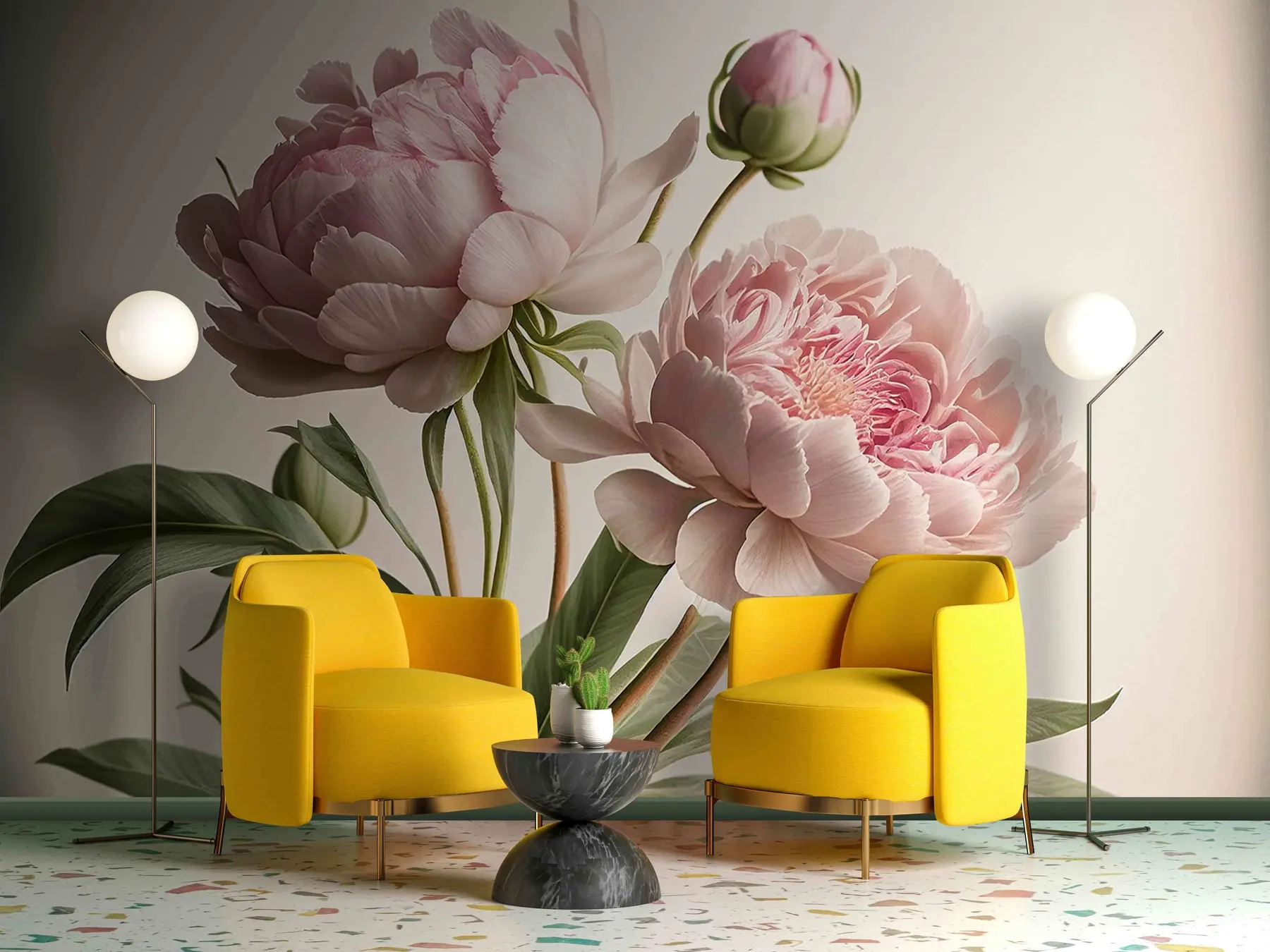 Fototapet Akvarellblommor u70658