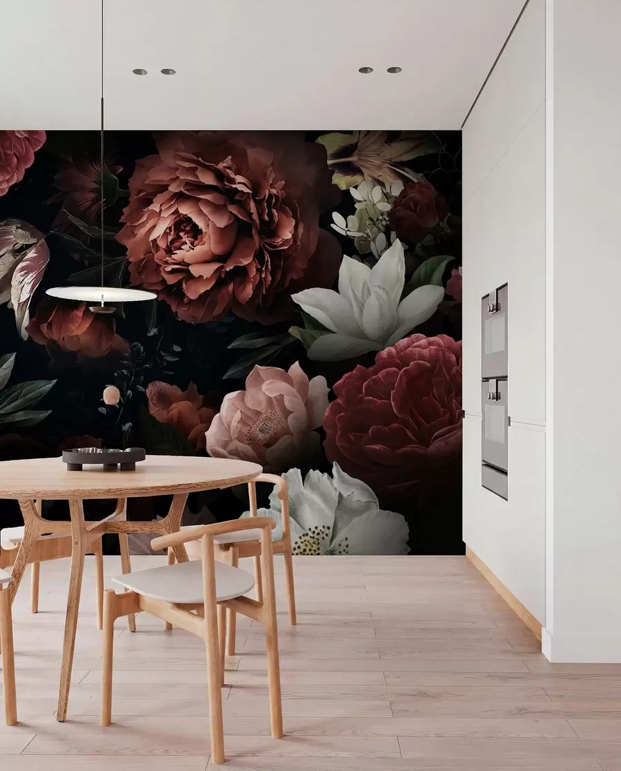 Fototapet Rosdesign med akvarelleffekt u94330