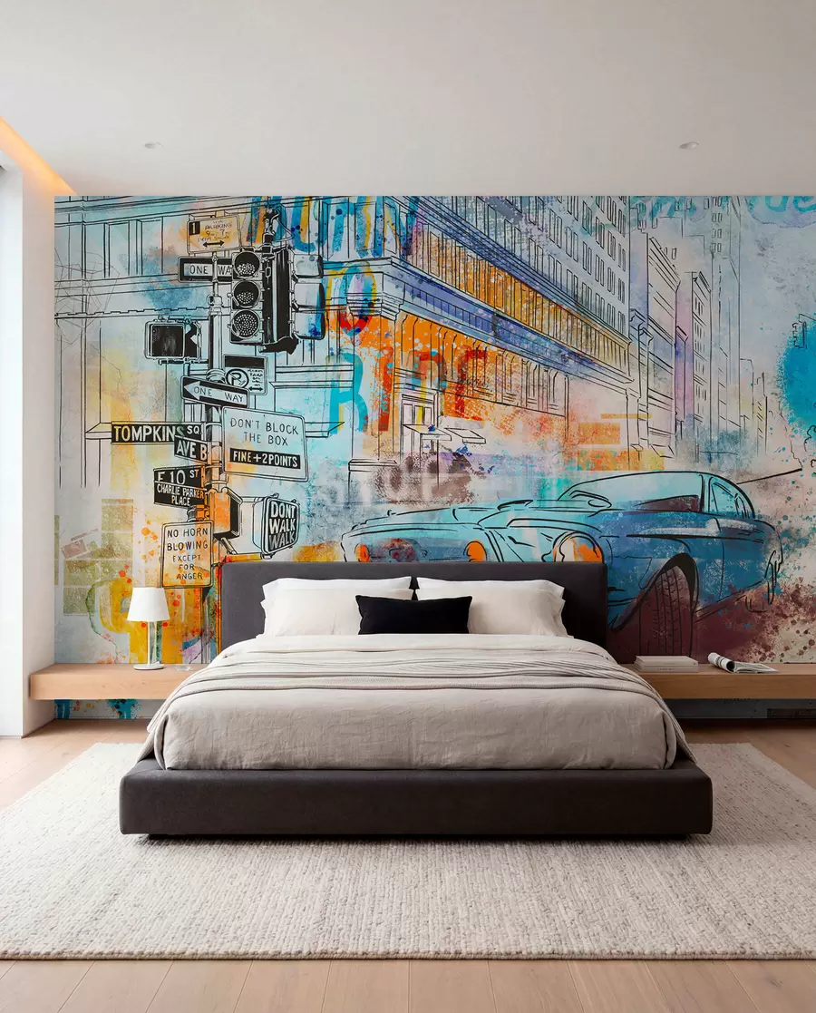 Fototapet graffiti maskin u75814