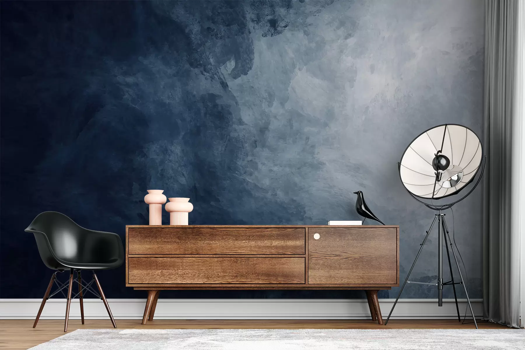 Fototapet Vatten, moln och grått u03136