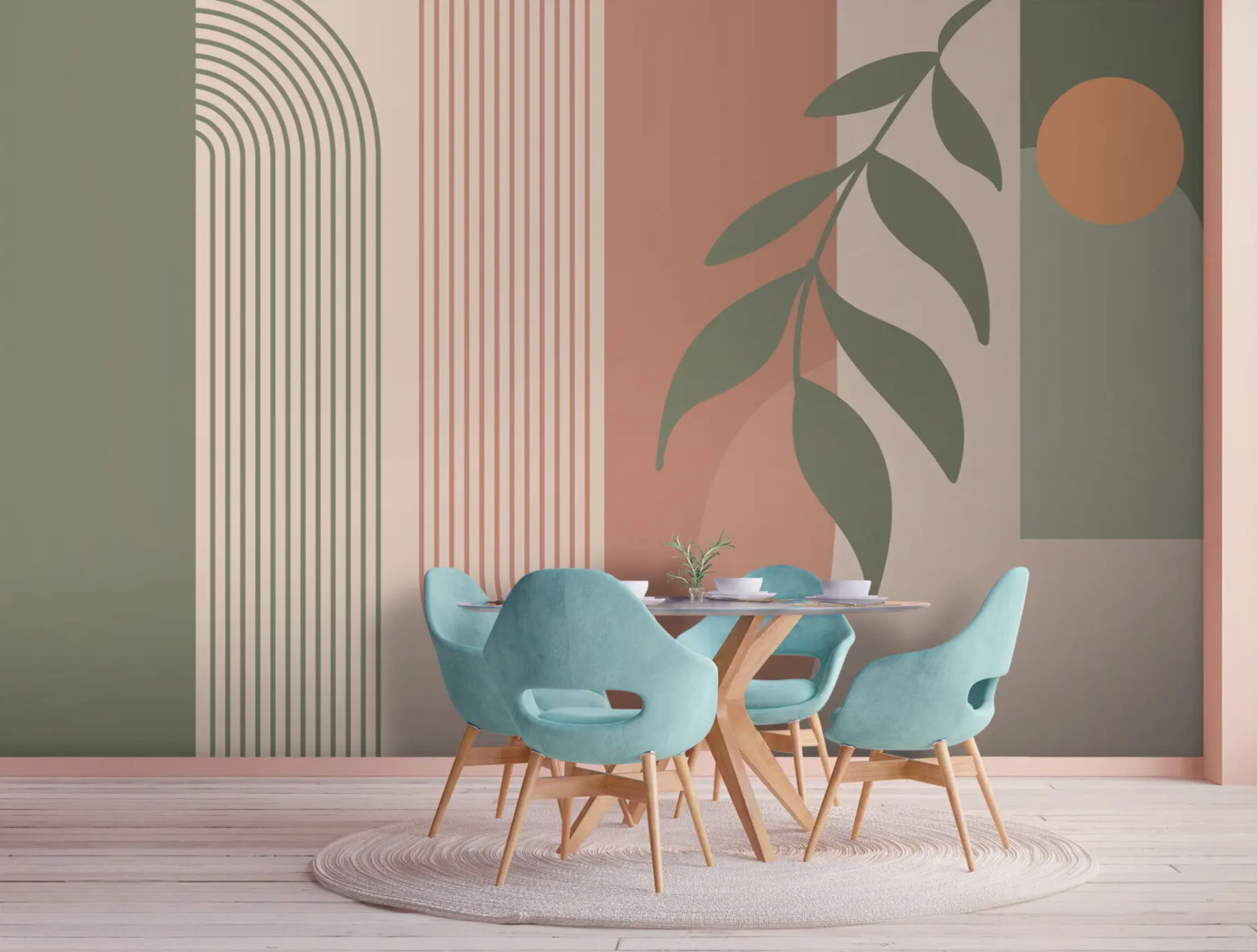 Fototapet Valv och dekorativa element i boho stil u94153