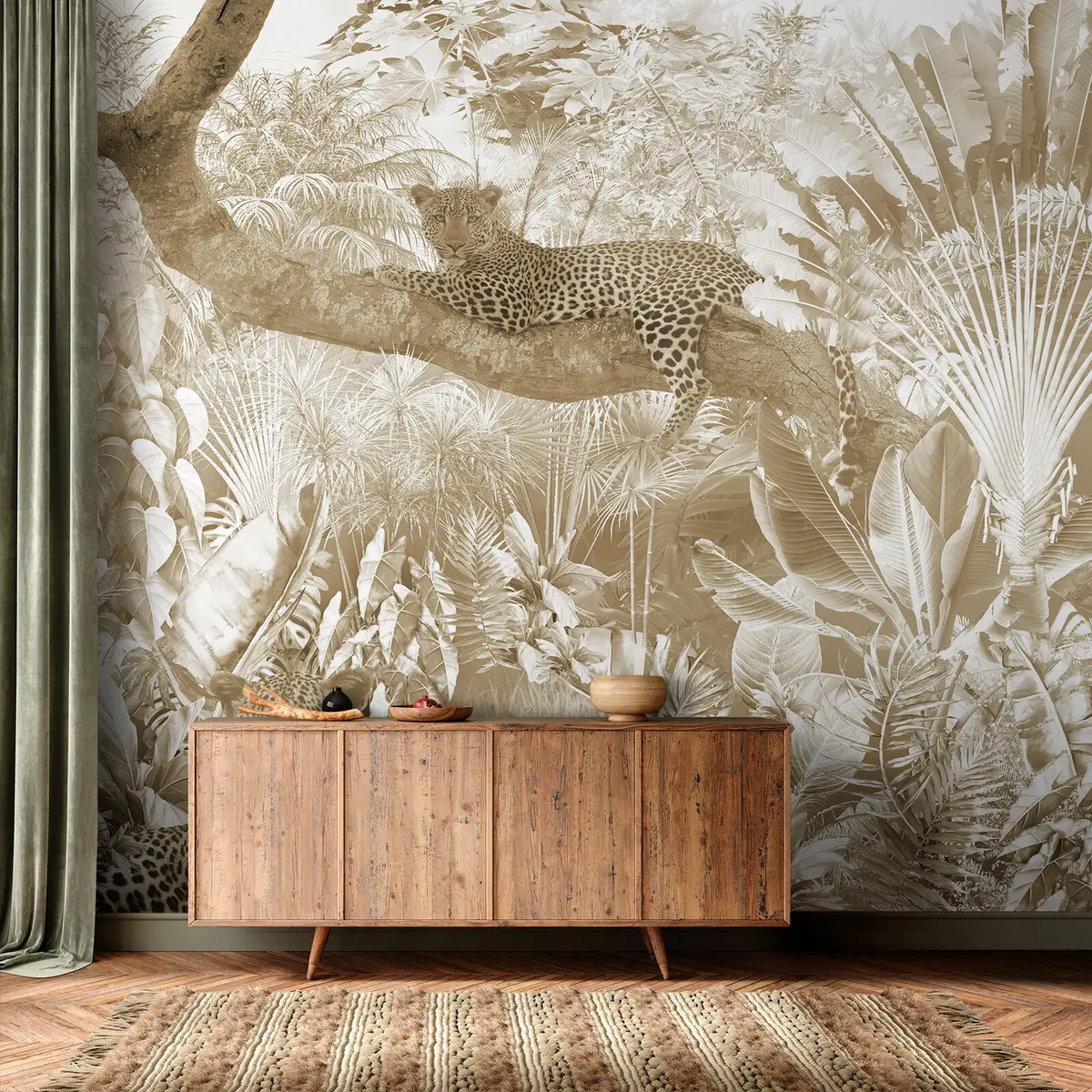 Fototapet En stor vit hortensiablomma u94280