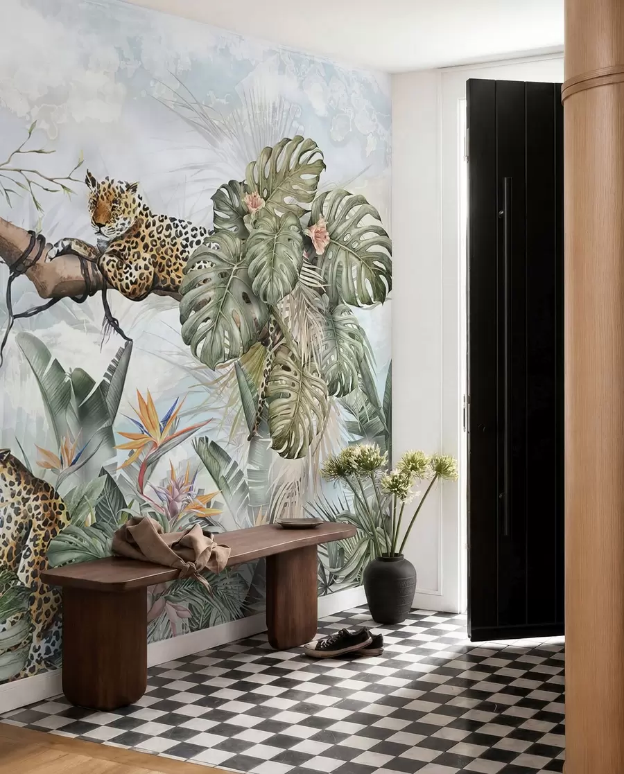 Fototapet Tigrar i tropikerna u95709