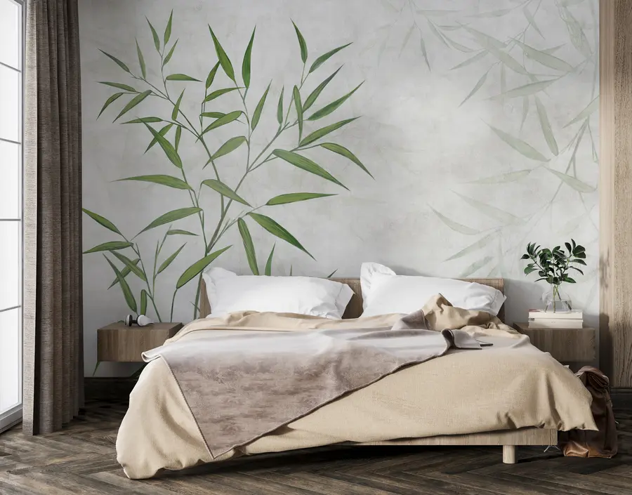 Fototapet Bambu vassblad u95921