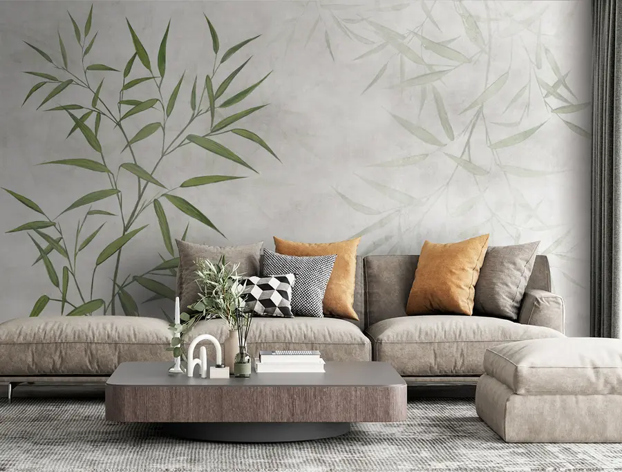 Fototapet Bambu vassblad u95921