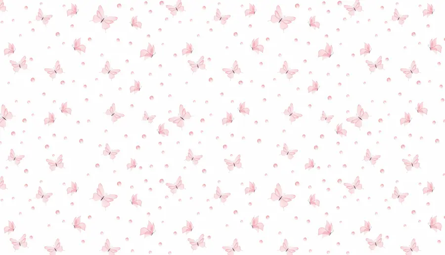 Fototapet Akvarell rosa fjärilar u96109