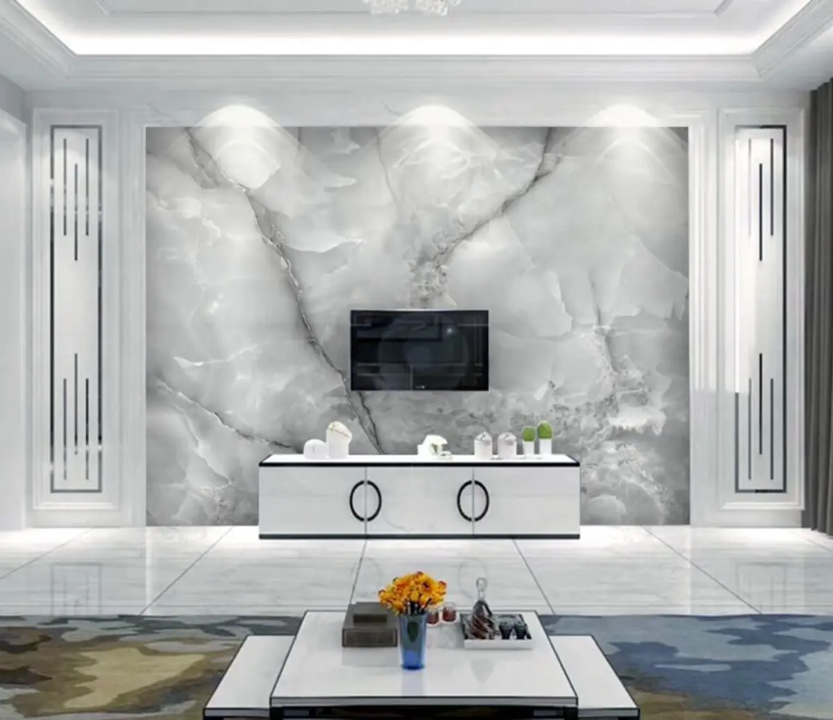 Fototapet Isliknande marmor u12050