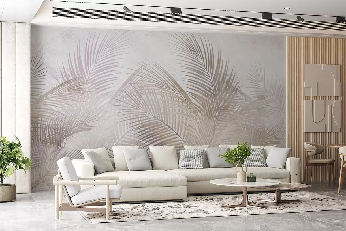 Fototapet tropiska träd och löv u96860