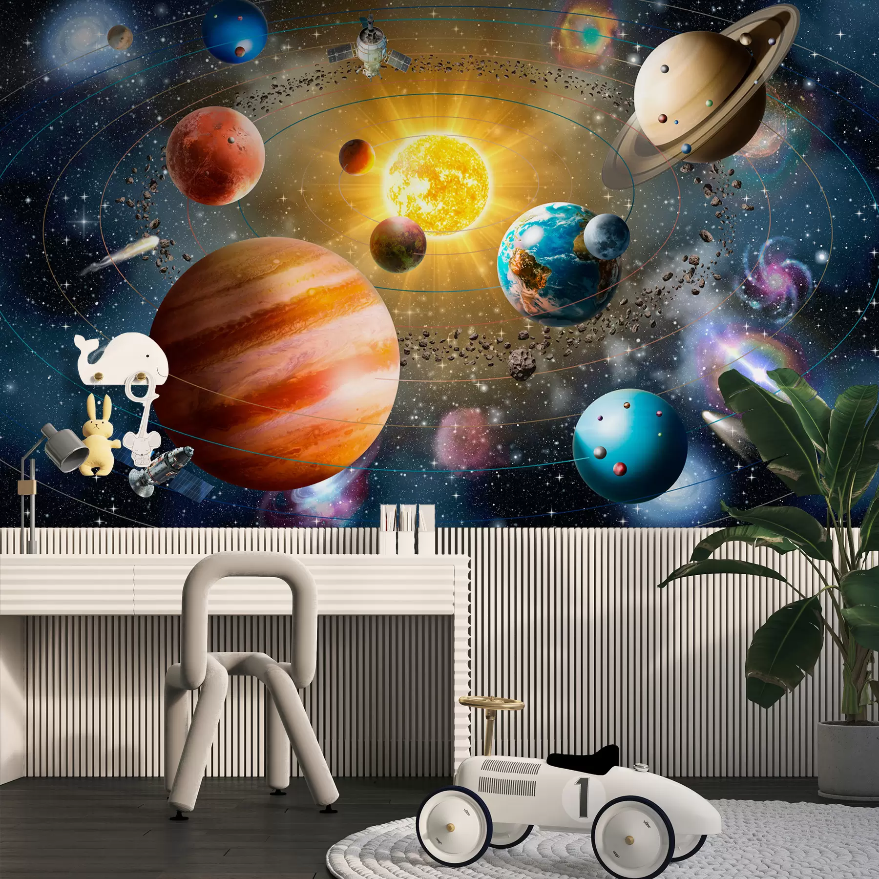 Fototapet Förtrollande rymd, solsystem u97222