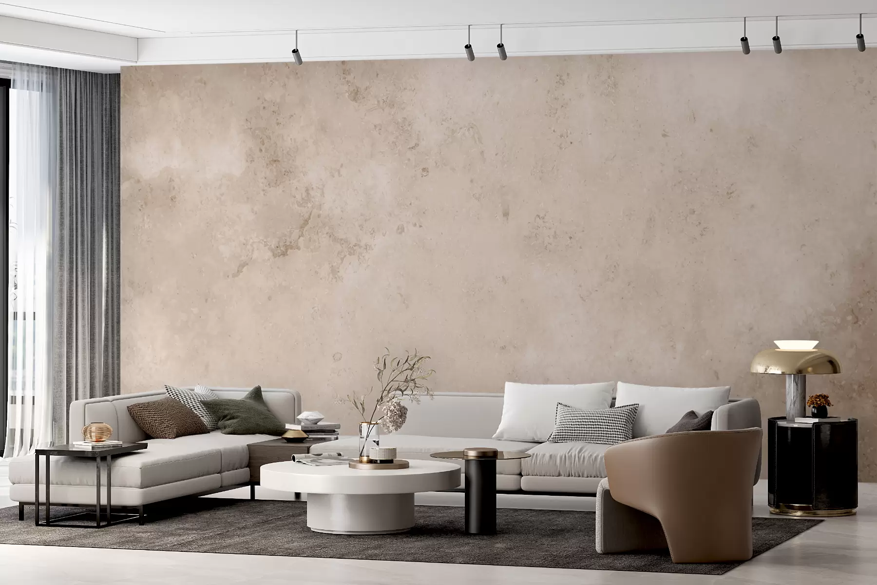 Fototapet Beige betongvägg u97236
