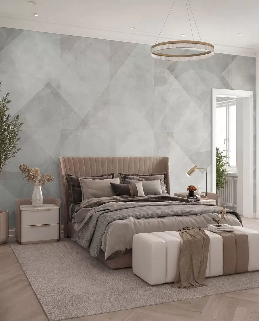 Fototapet Geometrisk abstraktion på en marmorbakgrund i pastellfärger u97269