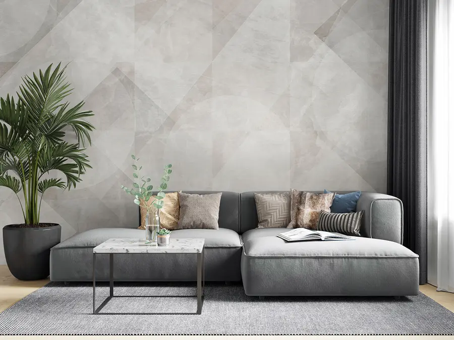 Fototapet Geometrisk abstraktion på en marmorbakgrund i pastellfärger u97269