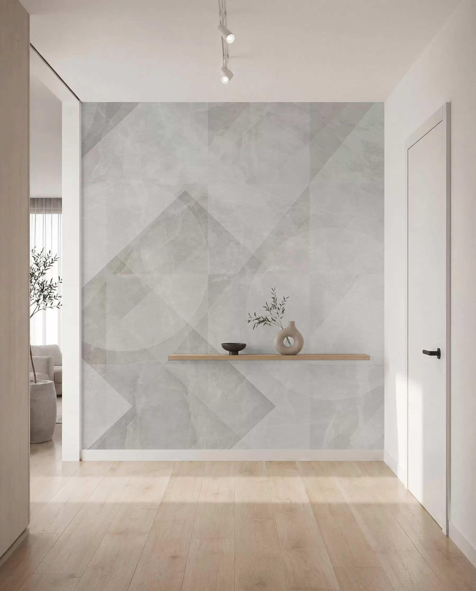 Fototapet Geometrisk abstraktion på en marmorbakgrund i pastellfärger u97269