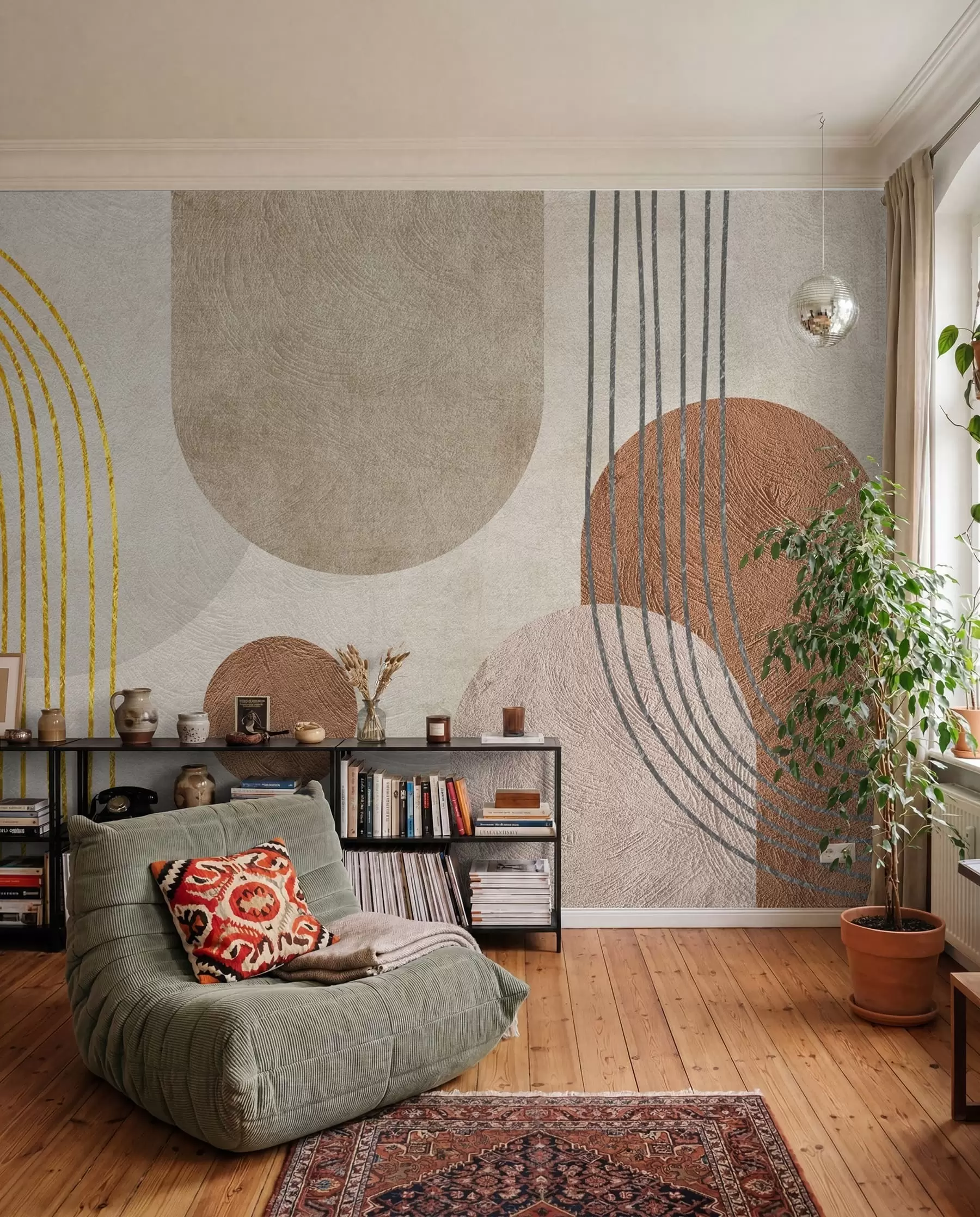 Fototapet Abstrakt boho ritning u97255