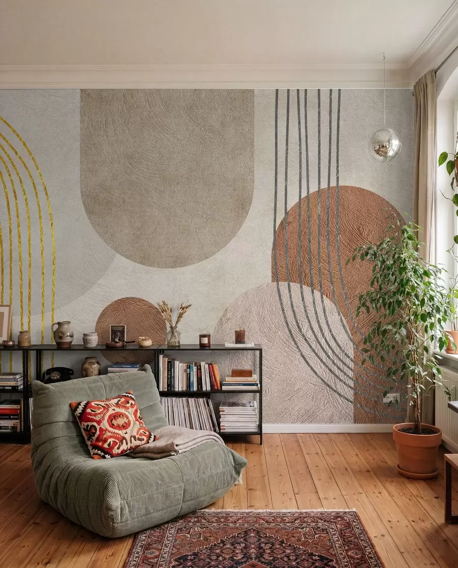 Fototapet Abstrakt boho ritning u97255