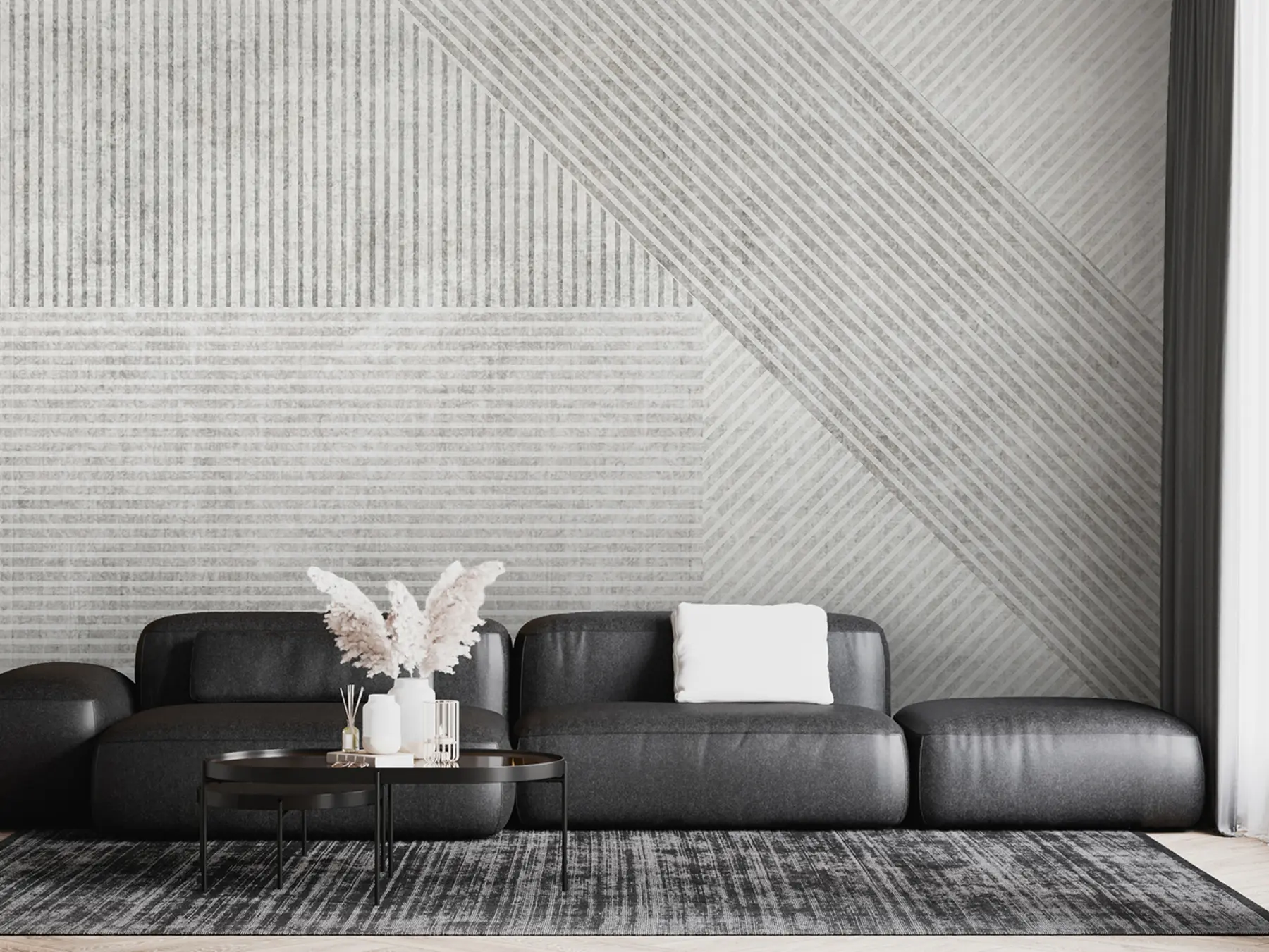 Fototapet Geometriska vintage linjer u96331