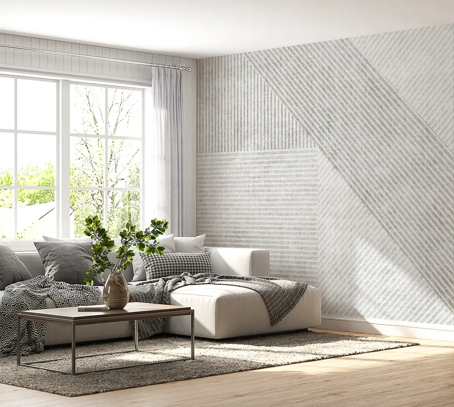 Fototapet Geometriska vintage linjer u96331
