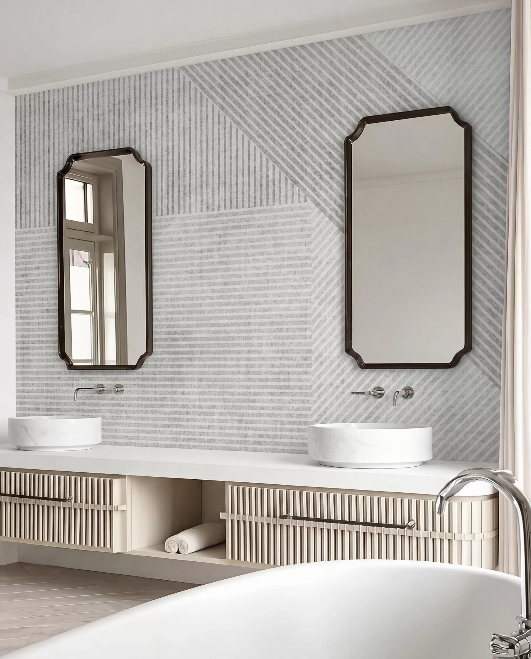 Fototapet Geometriska vintage linjer u96331