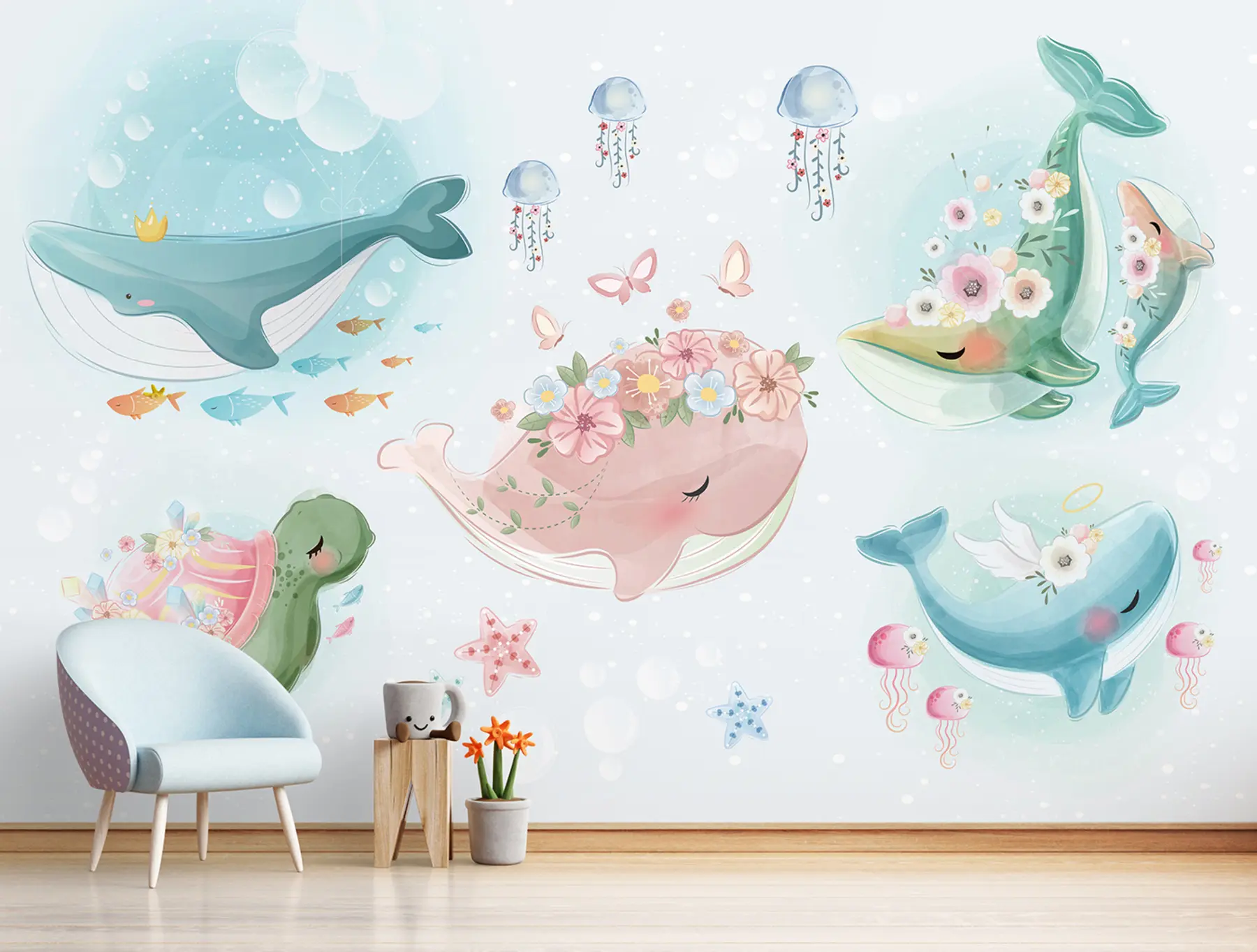 Fototapet Söta havsdjur u96442