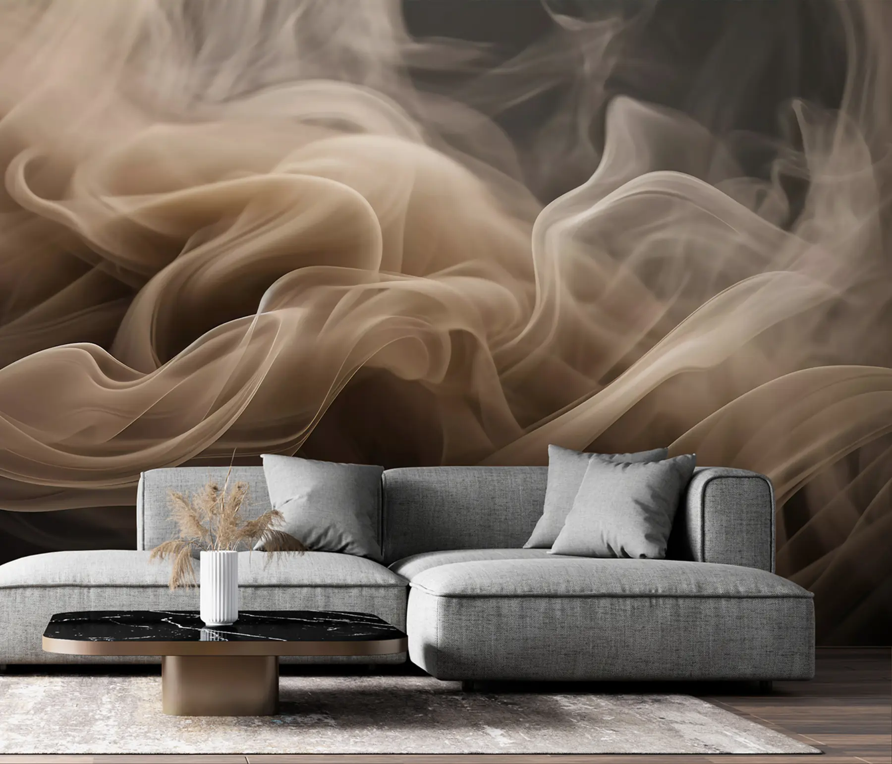 Fototapet Abstrakta vågor av rök u96591