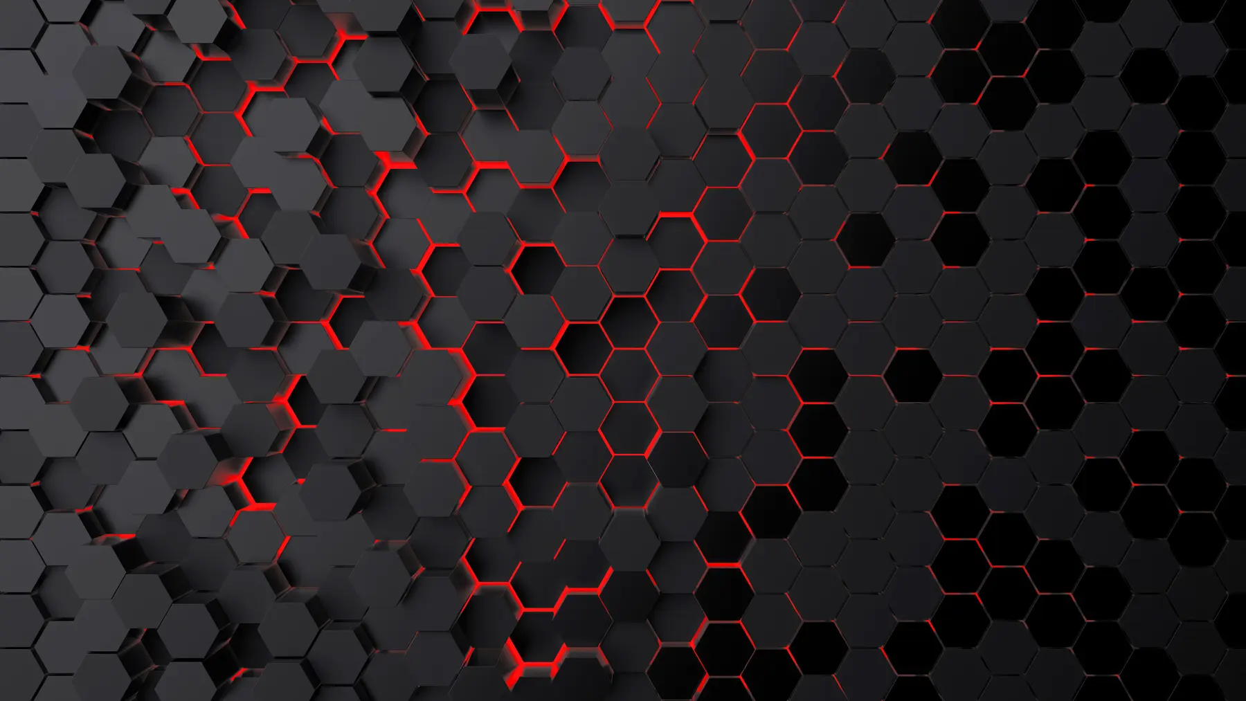 Fototapet Svarta hexagoner och rött sken u93618v2