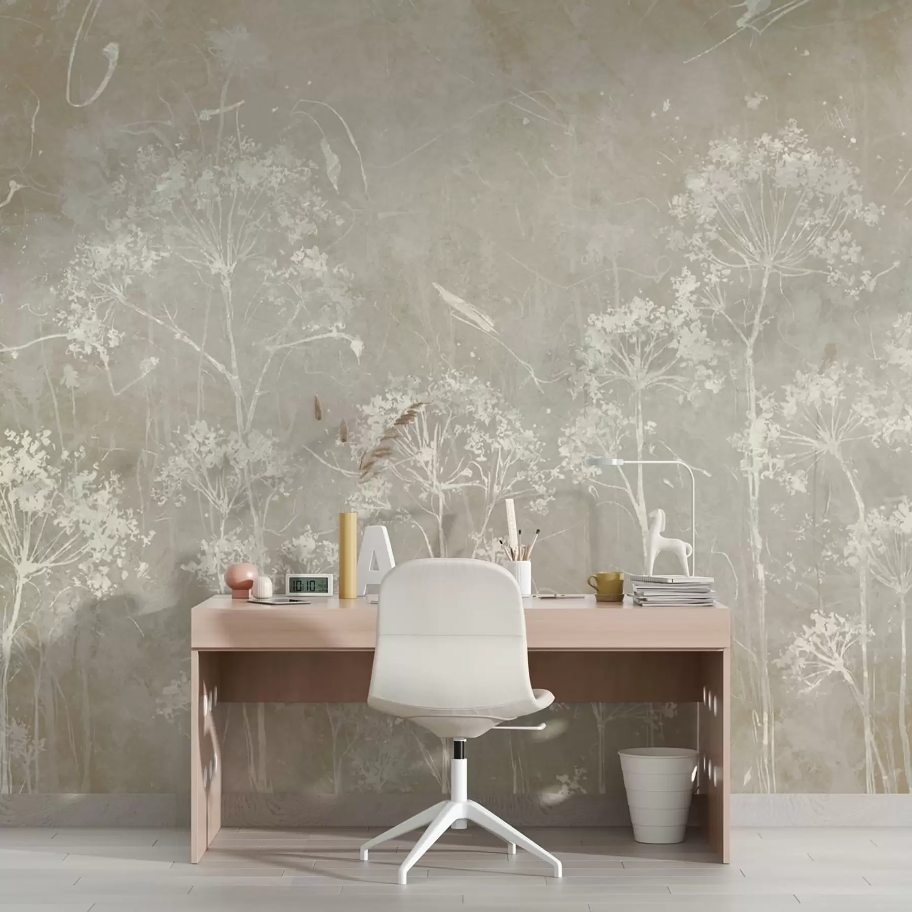 Fototapet Vilda blommor i grunge stil u96551v2