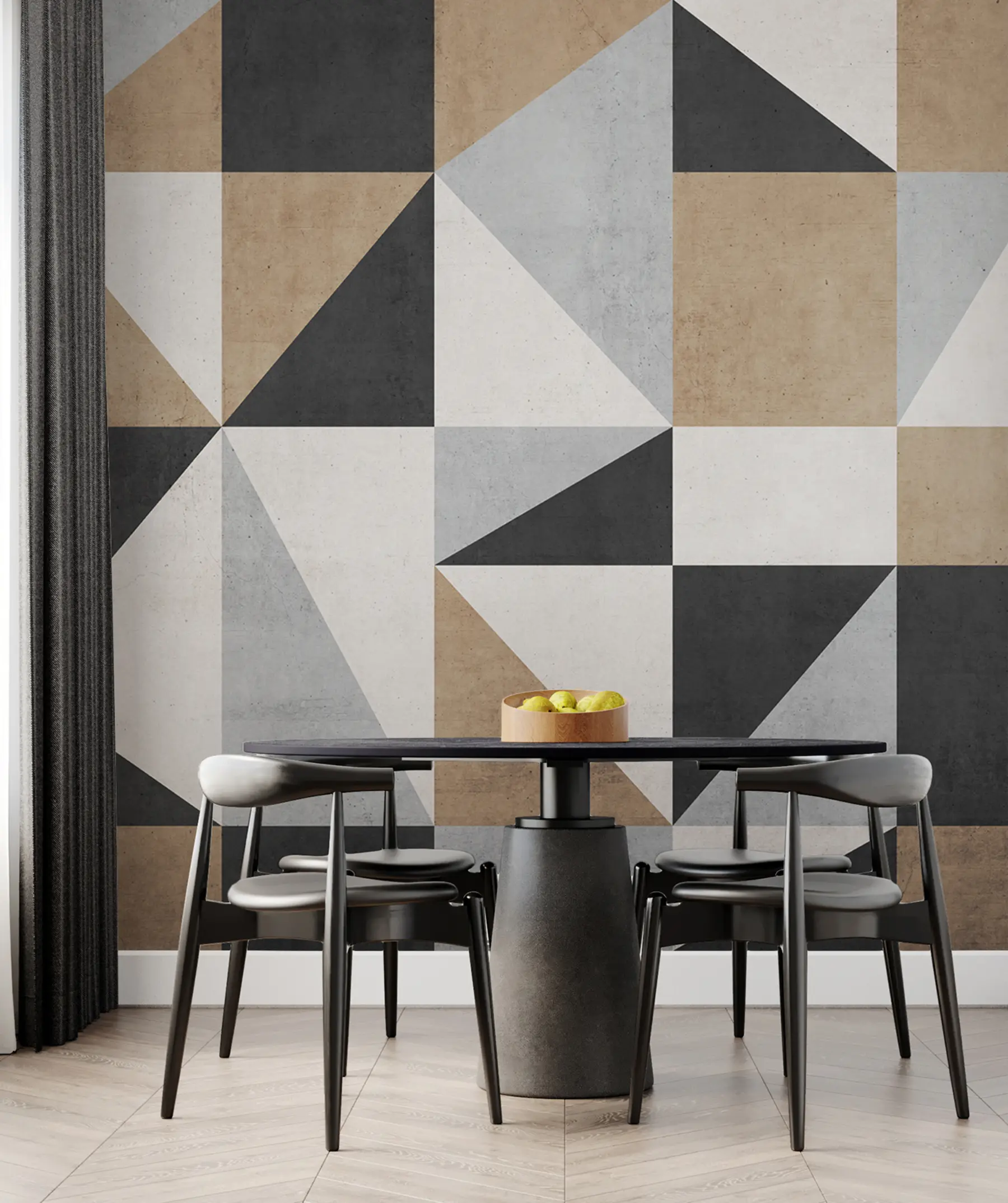 Fototapet Geometrisk abstraktion på en betongvägg u97643