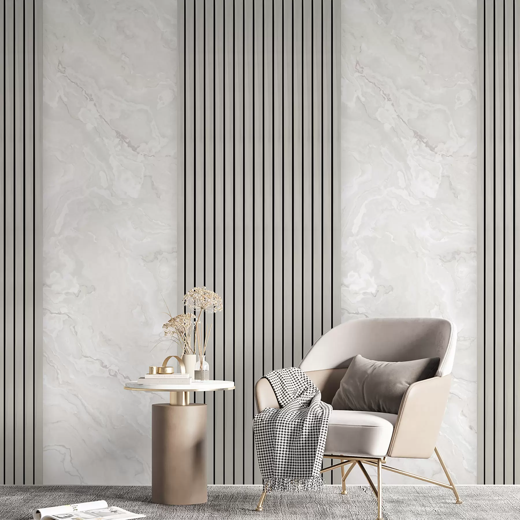 Fototapet Träribbor med marmor u97465