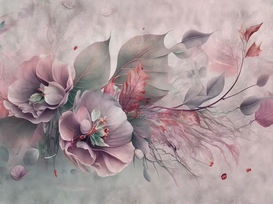 Fototapet Chimera blommor i rosa färger u93930v2