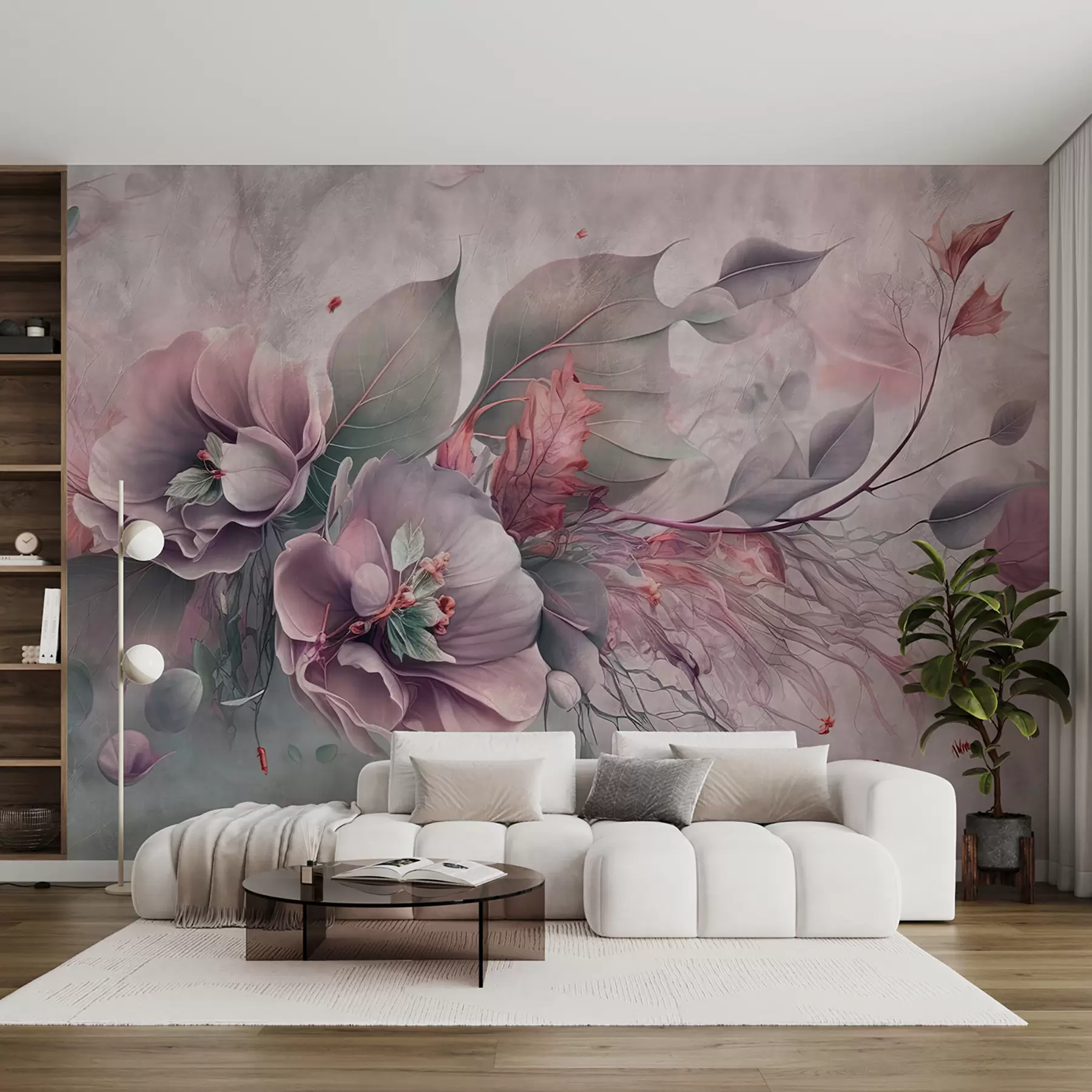 Fototapet Chimera blommor i rosa färger u93930v2