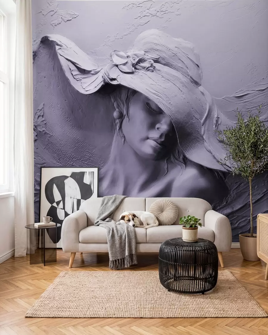 Fototapet Kvinna med hatt 3D u62592v3