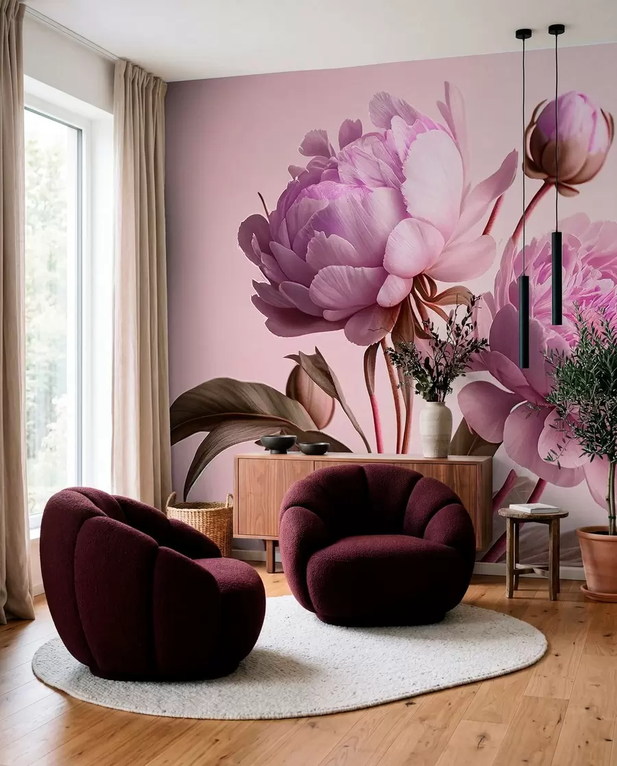 Fototapet akvarell blommor u70658v2