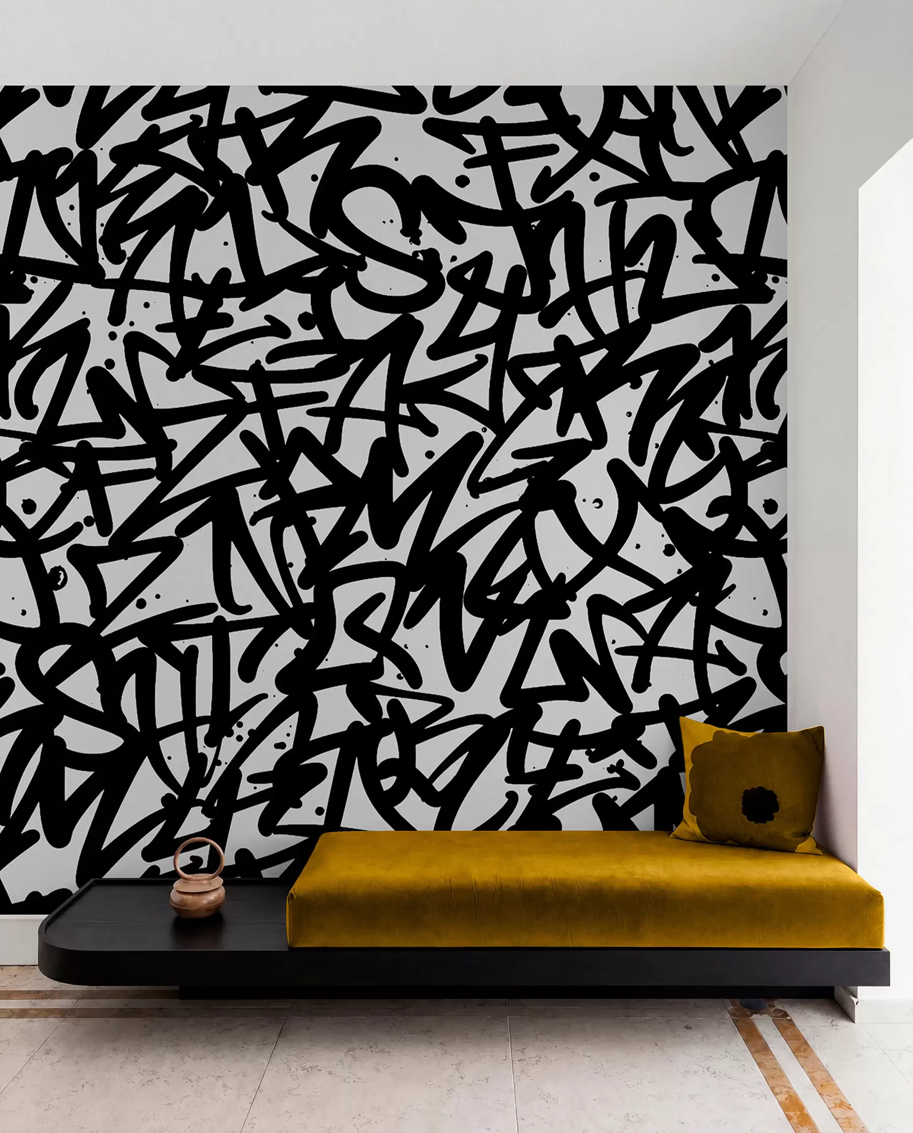 Fototapet Graffiti Känslor: Svart u99087v3