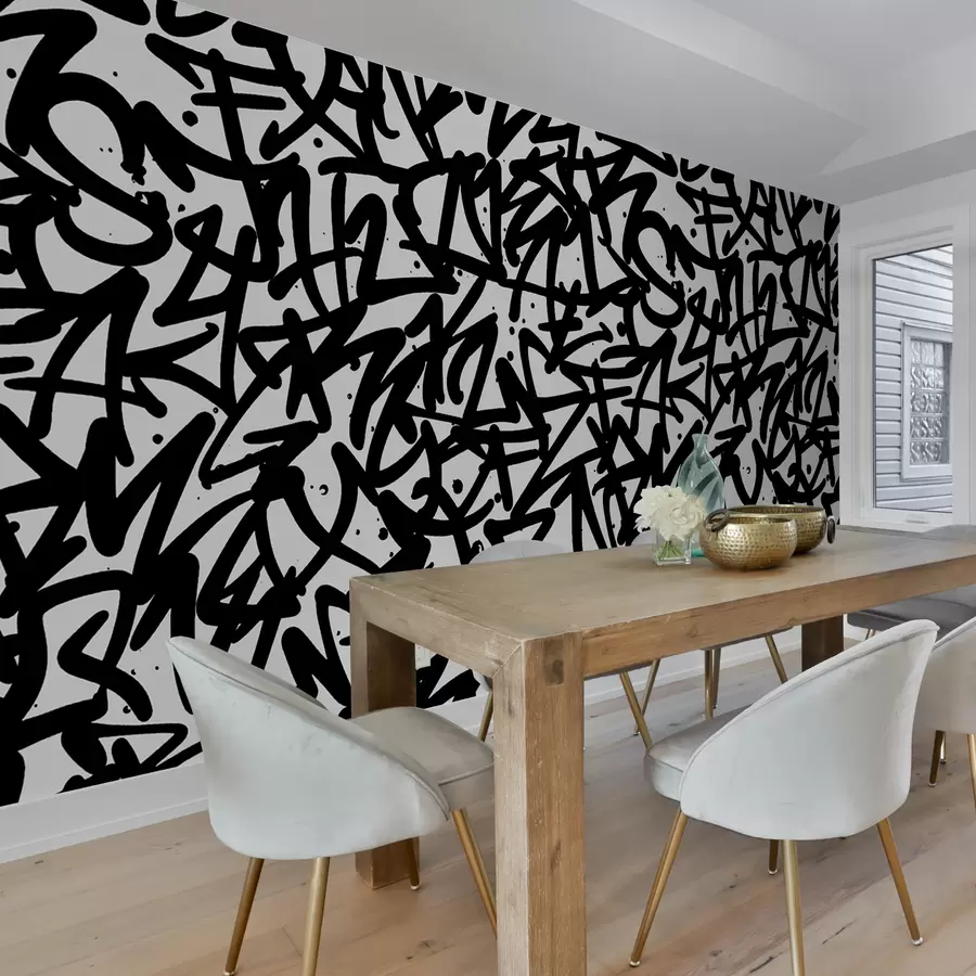Fototapet Graffiti Känslor: Svart u99087v3
