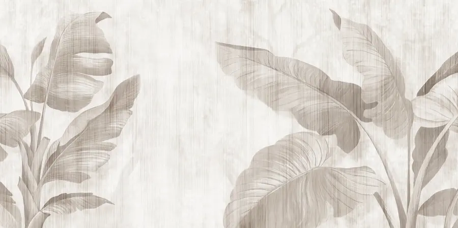 Fototapet Tropiska blad i grunge-stil u00299d2