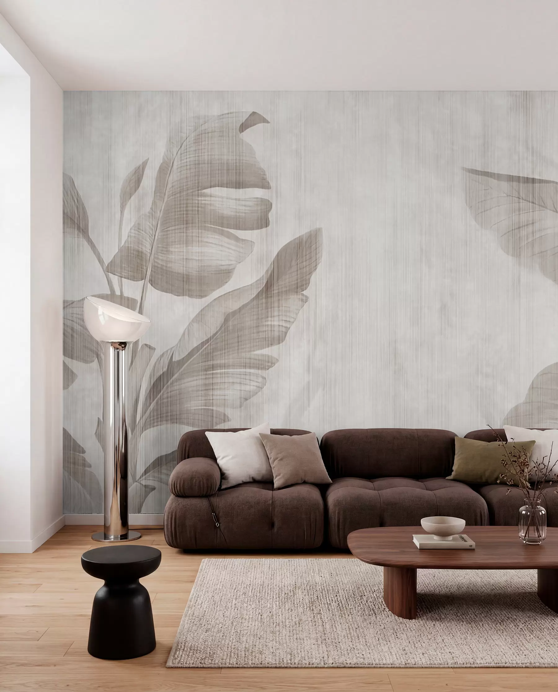 Fototapet Tropiska blad i grunge-stil u00299d2