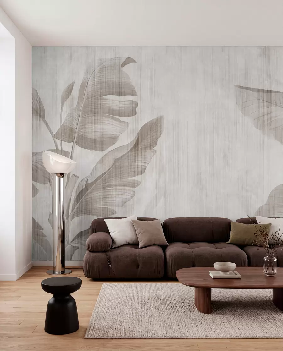 Fototapet Tropiska blad i grunge-stil u00299d2