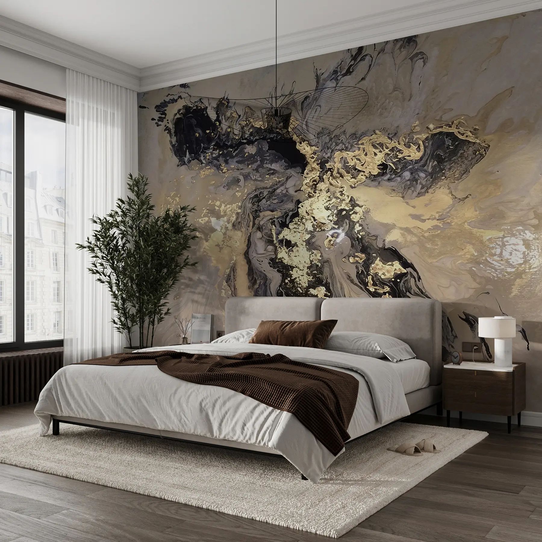 Fototapet Svart marmor u16941d3