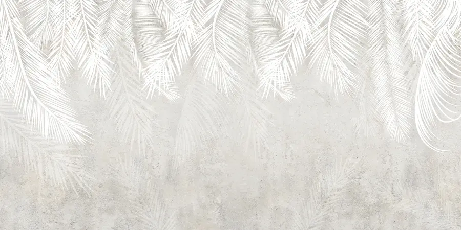 Fototapet Vita spröda palmblad med grunge-textur u94286d2