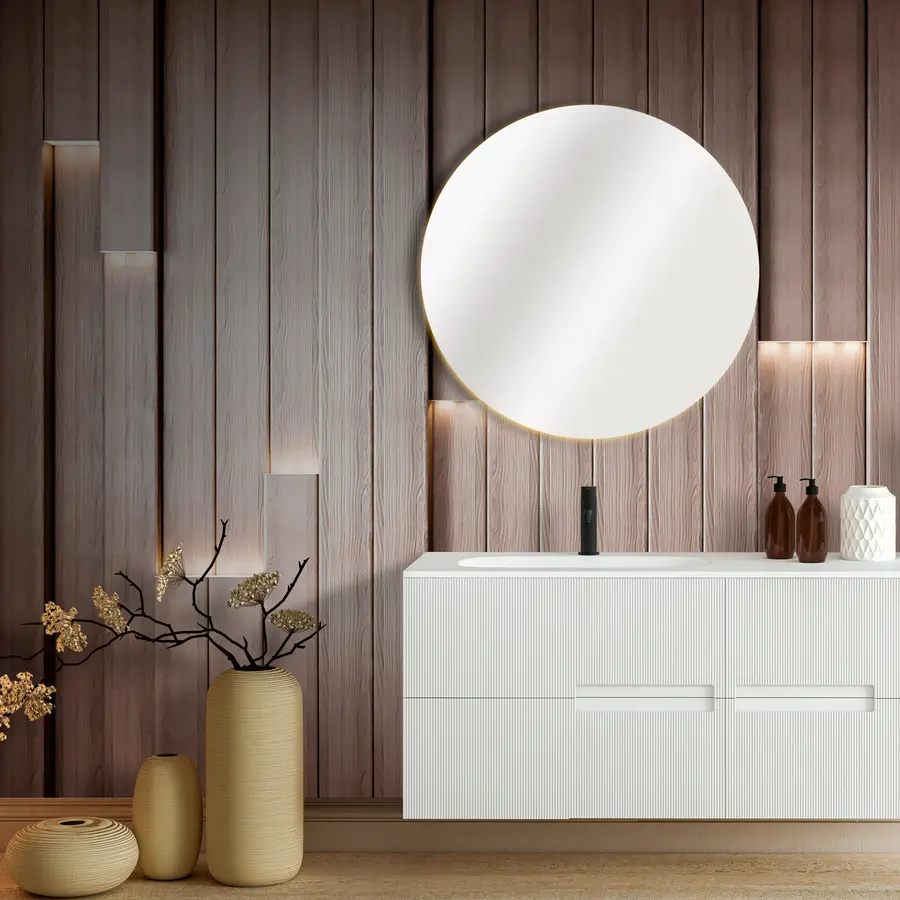 Fototapet Klassiska träpaneler med 3D-belysning u99321