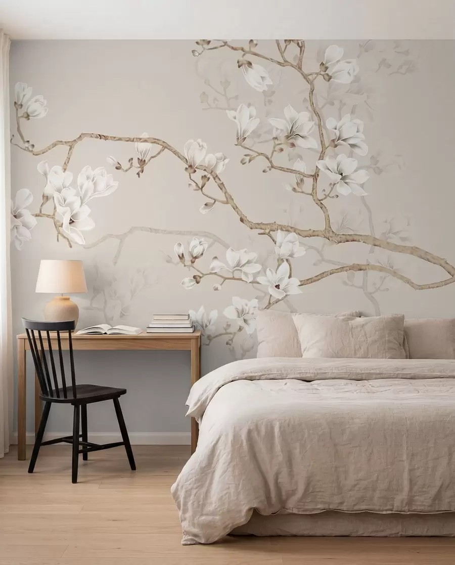 Fototapet Magnoliaträd i trädgården u25842d1